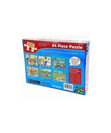 24 Piece Wooden Puzzle- Each Assorted