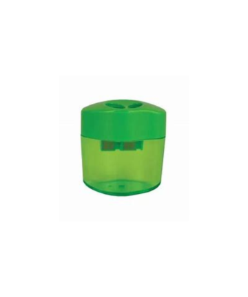 Two Hole Tub Sharpeners Plastic with Cap Box-12 Green