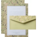 Writing Paper & Envelope Sets consist of : 6 x A5 Double sided printed writing paper 3 x C6 Envelopes Each Golden Floral