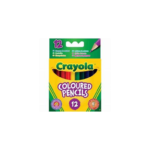 Pencil Crayons 12's Half Length Pkt-12 Assorted