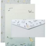 Writing Paper & Envelope Sets consist of : 6 x A5 Double sided printed writing paper 3 x C6 Envelopes Each Blue & Pink