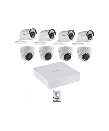 HIK HD-TVI 8Ch Hi-Res DVR 8 Cam Base Kit