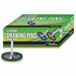 Drawing Pins 11mm Colour 50's Box-10 Colour