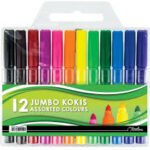 Koki Pens 12's Jumbo Felt Pens Box-10 Assorted