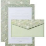Writing Paper & Envelope Sets consist of : 6 x A5 Double sided printed writing paper 3 x C6 Envelopes Each Mint Floral