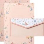 Writing Paper & Envelope Sets consist of : 6 x A5 Double sided printed writing paper 3 x C6 Envelopes Each Mint Floral