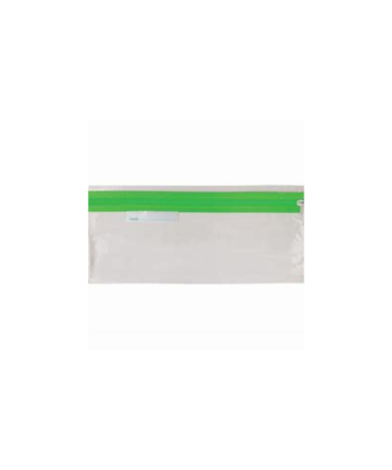 Translucent 33cm Pencil Bag With Zip- Each Green