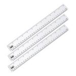 Rulers Plastic 30cm Clear Easi-Rule Ruler Clear Pkt-10 Clear