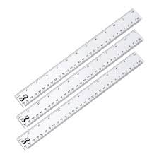 Rulers Plastic 30cm Clear Easi-Rule Ruler Clear Pkt-10 Clear