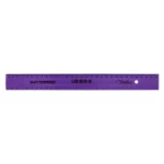 Rulers Plastic Treeline 30cm Shatterproof Rulers Pkt-10 Purple
