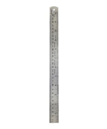 Rulers Steel 30cm Steel Ruler Box-10 Silver
