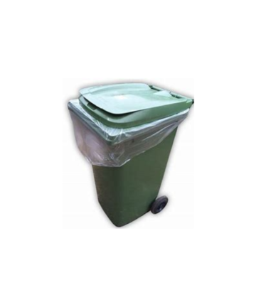 Wheelie / Trolley Bin Liners - 25 mic - 1300mm x 1300mm - Smokey Bale/200